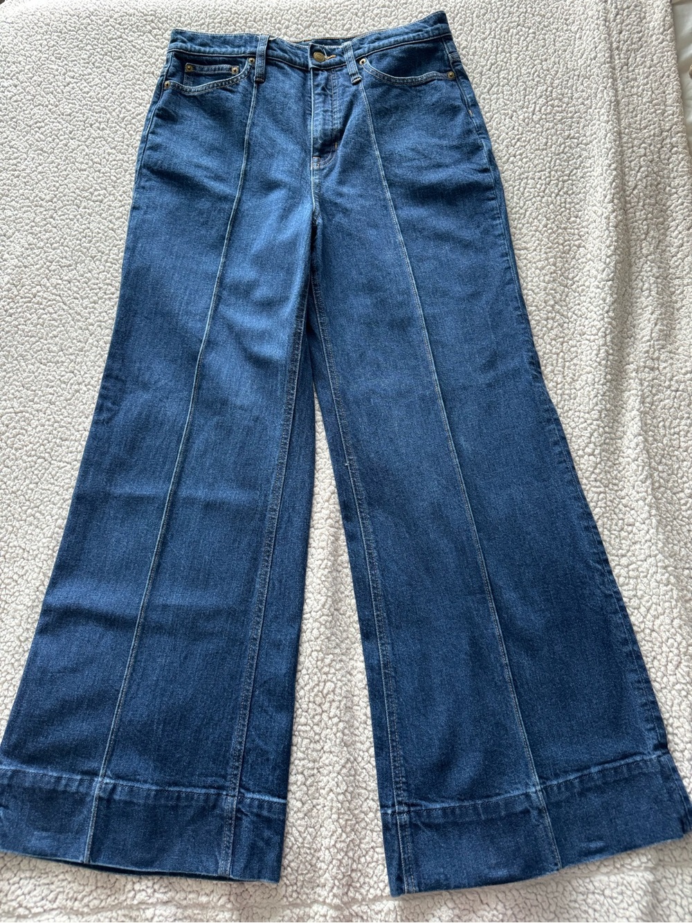 J. Crew Deep Blue Wide-Leg Jeans